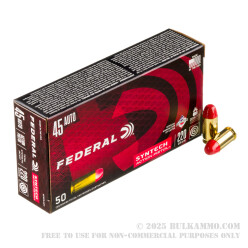 500 Rounds of .45 ACP Ammo by Federal Syntech Action Pistol - 220gr Total Synthetic Jacket FN