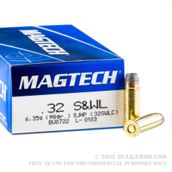 50 Rounds of .32S&W Long Ammo by Magtech - 98gr SJHP