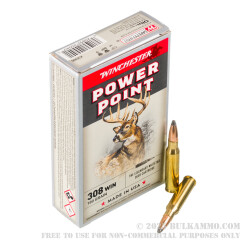 20 Rounds of .308 Win Ammo by Winchester - 180gr PP