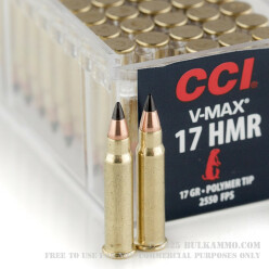 50 Rounds of .17HMR Ammo by CCI - 17gr V-Max