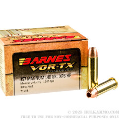 20 Rounds of .357 Mag Ammo by Barnes - 140gr XPB HP