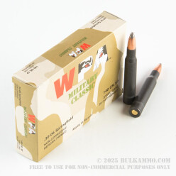 500  Rounds of 30-06 Springfield Ammo by WPA Military Classic - 140gr SP