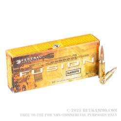 200 Rounds of 6.5 Grendel Ammo by Federal Fusion Rifle - 120gr SP