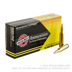 20 Rounds of .243 Win Ammo by Black Hills Gold - 95gr Polymer Tipped