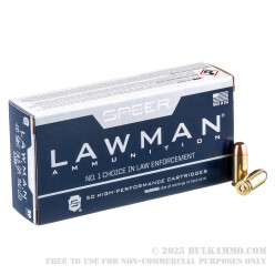 1000 Rounds of .40 S&W Ammo by Speer Lawman - 165gr TMJ