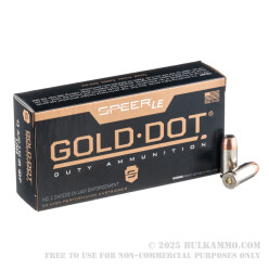 50 Rounds of .45 ACP Ammo by Speer - 230gr JHP