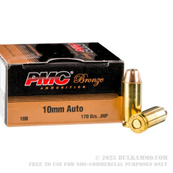 25 Rounds of 10mm Ammo by PMC - 170gr JHP