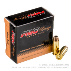 25 Rounds of 10mm Ammo by PMC - 170gr JHP