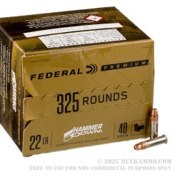 325 Rounds of .22 LR Ammo by Federal HammerDown - 40gr CPHP