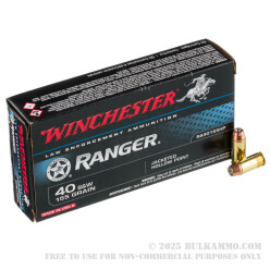 500 Rounds of .40 S&W Ammo by Winchester Ranger - 155gr JHP