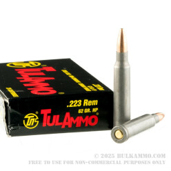 1000 Rounds of .223 Ammo by Tula - 62gr HP