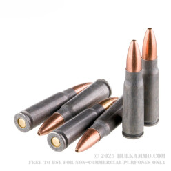 20 Rounds of 7.62x39mm Ammo by Tula - 122gr HP