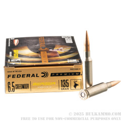 200 Rounds of 6.5 Creedmoor Ammo by Federal - 135gr Hybrid Hunter