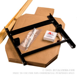 IDPA Pro Kit - 20 IDPA Cardboard Targets, Collapsible Stand, and Pasters