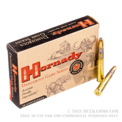 20 Rounds of .375 H&H Mag Ammo by Hornady - Dangerous Game - 300 gr DGX