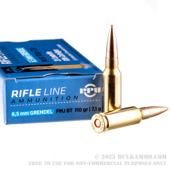 500 Rounds of 6.5 Grendel Ammo by Prvi Partizan - 110gr FMJBT