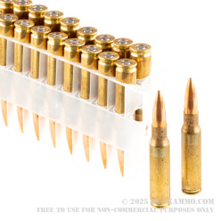 20 Rounds of 7.62x51mm Ammo by Federal - 175gr HPBT