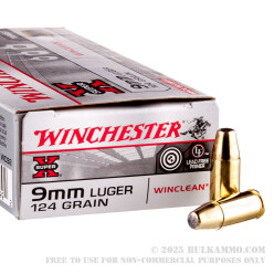 500 Rounds of 9mm Ammo by Winchester Super-X - 124gr BEB