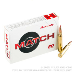 20 Rounds of .338 Lapua Magnum Ammo by Hornady - 285gr ELD-Match