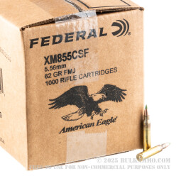 2000 Rounds of 5.56x45 M855 Ammo by Lake City - 62gr FMJ