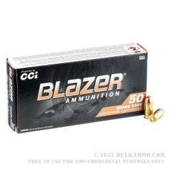 50 Rounds of .380 ACP Ammo by Blazer Brass - 95gr FMJ