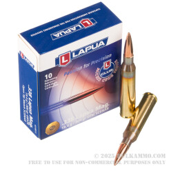 10 Rounds of .338 Lapua Magnum Ammo by Lapua - 300 gr OTM