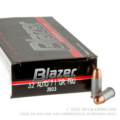 50 Rounds of .32 ACP Ammo by Blazer - 71gr FMJ