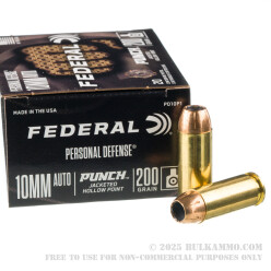 20 Rounds of 10mm Ammo by Federal Punch - 200gr JHP