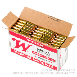 200 Rounds of 9mm Ammo by Winchester - 115gr FMJ