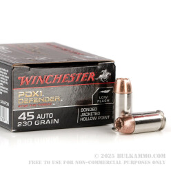 200 Rounds of .45 ACP Ammo by Winchester - 230gr JHP