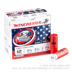 25 Rounds of 12ga Ammo by Winchester USA Game & Target - 1 ounce #7.5 shot