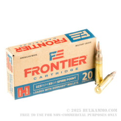 500 Rounds of .223 Ammo by Hornady Frontier - 55gr SP