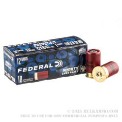 10 Rounds of 12ga Ammo by Federal Shorty Shotshell - 1-3/4" 1 ounce rifled slug