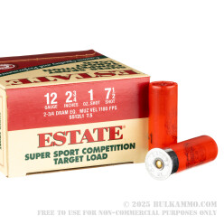 250 Rounds of 12ga Ammo by Estate Super Sport Competition Target - 1 ounce #7 1/2 shot