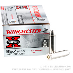 50 Rounds of .357 Mag Ammo by Winchester Super X - 115gr Silvertip JHP