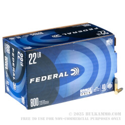 800 Rounds of .22 LR Ammo by Federal Champion - 40gr LRN