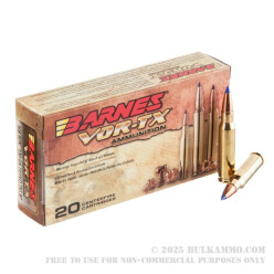 20 Rounds of .308 Win Ammo by Barnes VOR-TX - 130gr TTSX