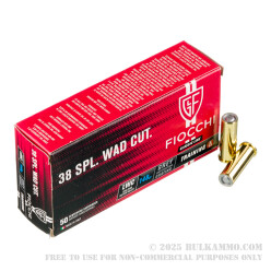 1000 Rounds of .38 Spl Ammo by Fiocchi - 148gr Lead Wadcutter