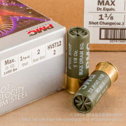 12 ga - 2-3/4" - 1 1/8 oz. - Steel #2 Shot - High Velocity Magnum Steel Load - PMC - 250 Rounds