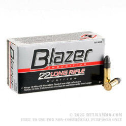 50 Rounds of .22 LR Ammo by CCI - 40gr LRN