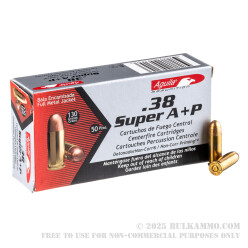 1000 Rounds of .38 Super Ammo by Aguila - 130gr FMJ