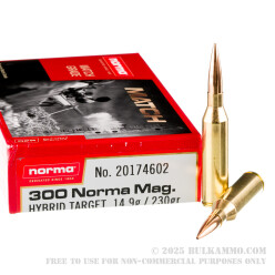 20 Rounds of .300 Norma Mag Ammo by Norma Match - 230gr HPBT