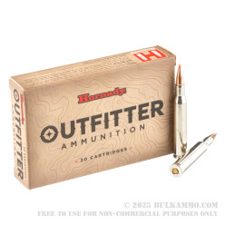 20 Rounds of .270 Win Ammo by Hornady Outfitter - 130gr GMX