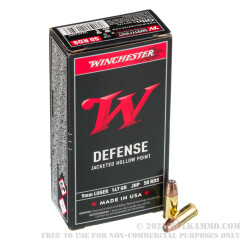 50 Rounds of 9mm Ammo by Winchester - 147gr JHP