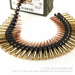 100 Rounds of .50 BMG Ammo by PMC Linked in Ammo Can - 660 gr FMJBT