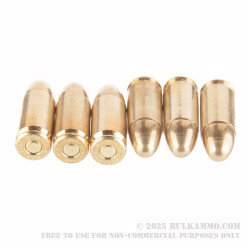 500 Rounds of 9mm Ammo by MAXXTech Brass - 115gr FMJ