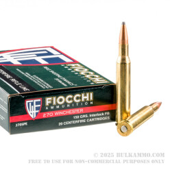 20 Rounds of .270 Win Ammo by Fiocchi - 150gr PSP