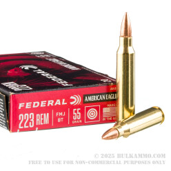 500 Rounds of .223 Ammo by Federal - 55gr FMJBT