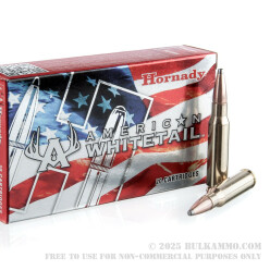 20 Rounds of .308 Win Ammo by Hornady American Whitetail - 165gr InterLock SP