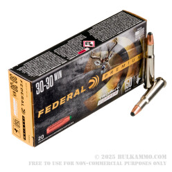 20 Rounds of 30-30 Win Ammo by Federal - 150gr Trophy Copper